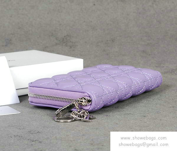 dior wallet escapade lambskin leather 0082 purple